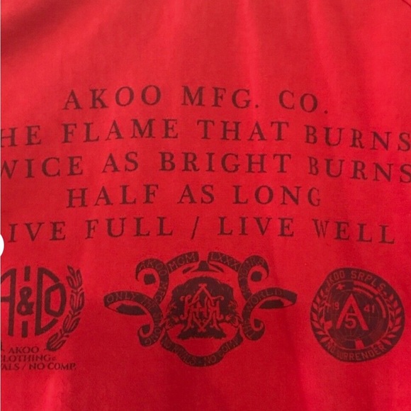 Akoo MFG CO Red Graphic T-Shirt - Picture 3 of 4